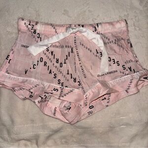 Victoria's Secret Pink Pajama Shorts XS w/ Front Tie Bow